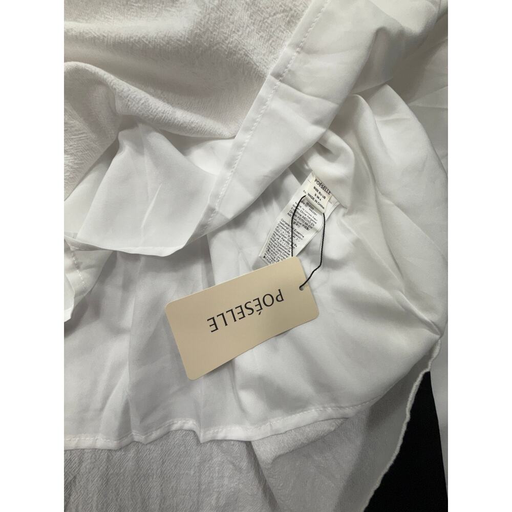 NWT Poéselle Women's white halter cotton dress, embroidered Celtic knotwork Sz 4 - Picture 3 of 13